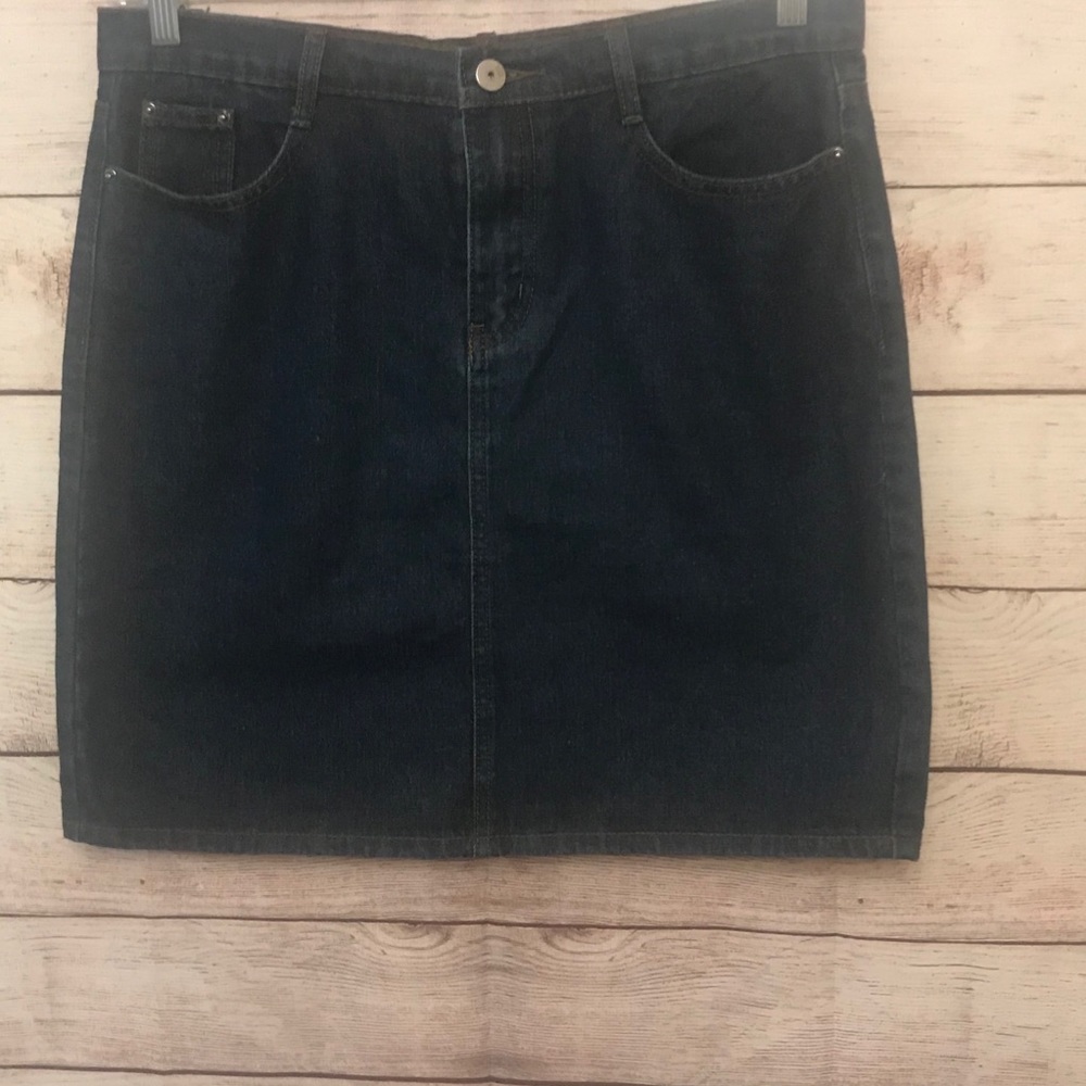 ChouYatou Womens Dark Blue Denim Short Skt L